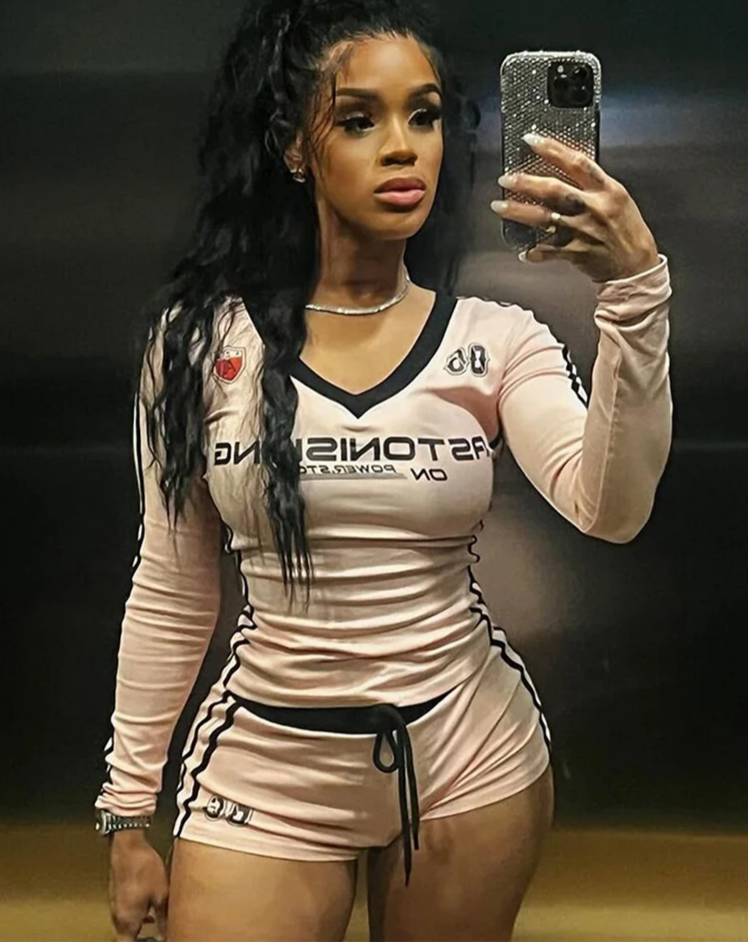 Women Tracksuit 2 Piece Set Sporty Casual Stroke Tight Hipster Letter Print Crop Tops+Shorts Street Matching Outfits