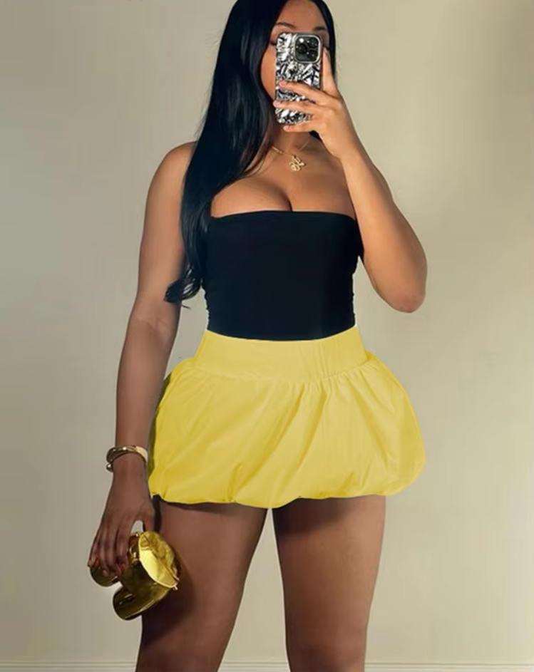 Ball Gown Skirts Women Y2K Hottie 2024 Summer Trend Midnight Waistband Miniskirts Birthday Streetwear Wild Bottoms