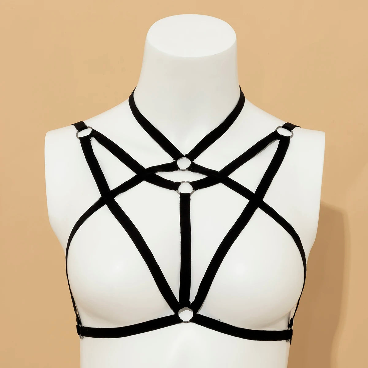Sexy Women Cross Strappy Bra Lingerie Chest Bandage Bralette Bustier Tops Push Up Bralette Bustier Fetish Body Jewelry