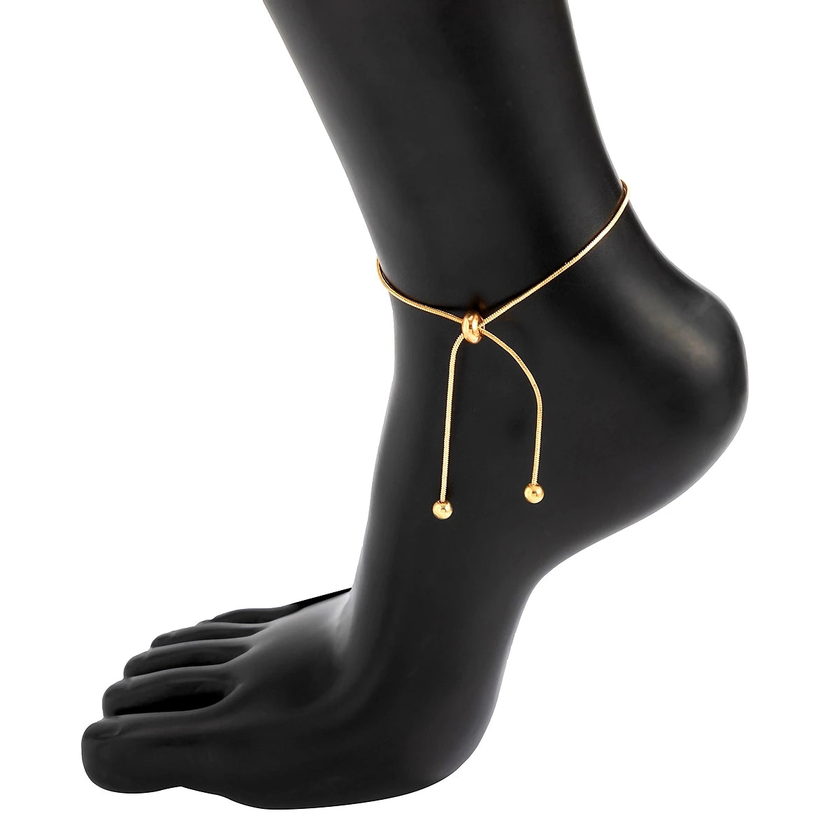 Adjustable Chain Anklet Bracelet for Women Vintage Fashion Simple Thin Chain Anklet Female Foot Beach Jewelry 2022 Gift