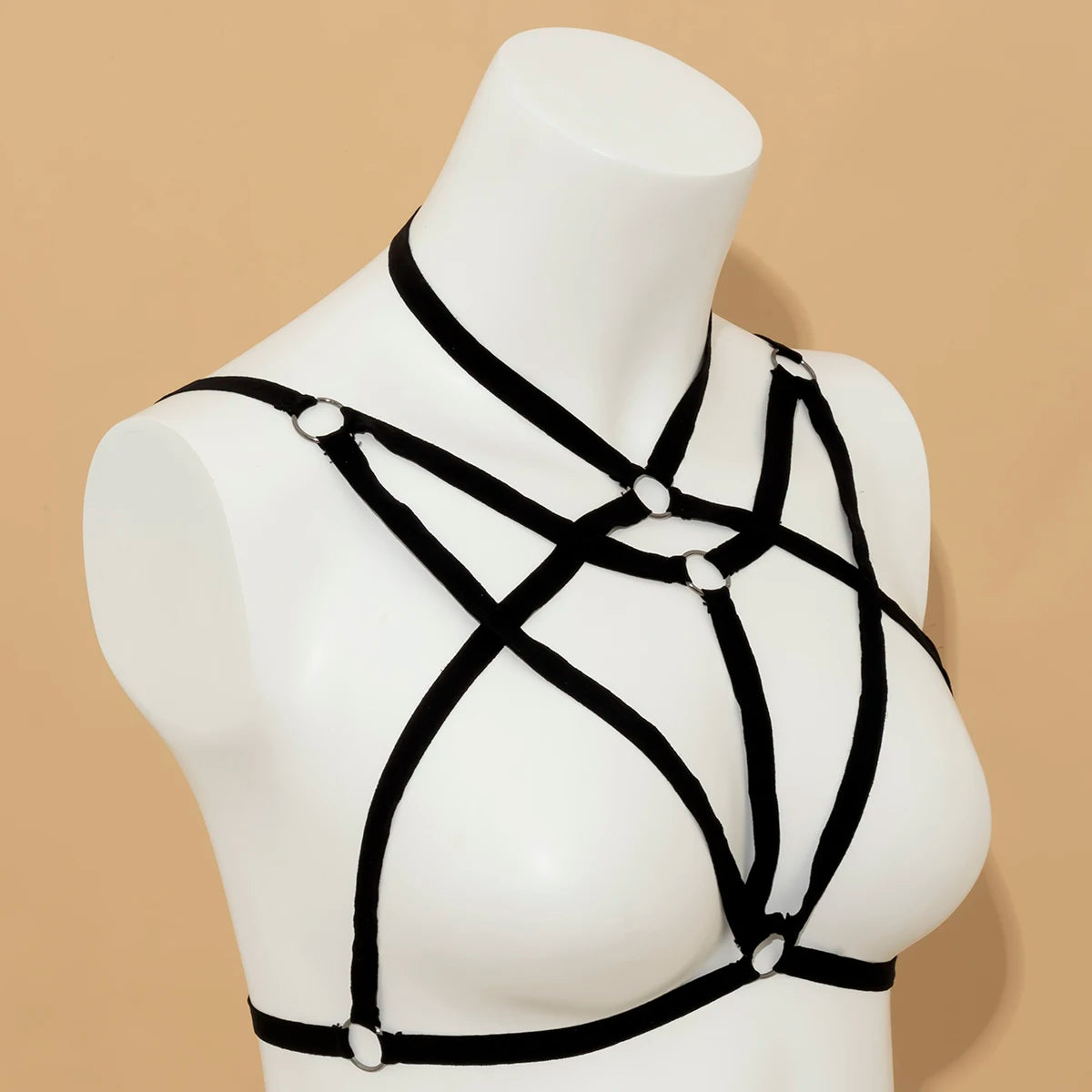 Sexy Women Cross Strappy Bra Lingerie Chest Bandage Bralette Bustier Tops Push Up Bralette Bustier Fetish Body Jewelry