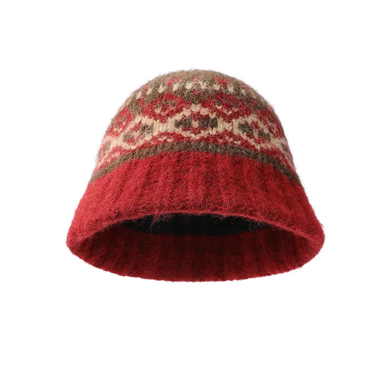2025 Winter New Arrivals Cute Casual Preppy Diamond Dome Stripe Beanie For Women