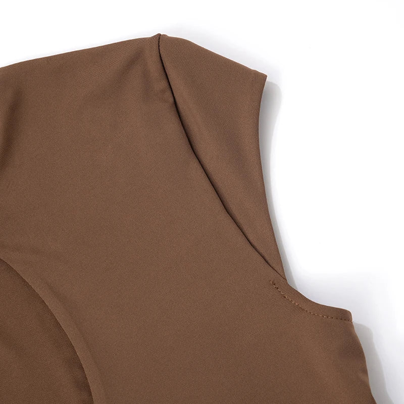 Hollow Sexy Women 2 Piece Set Tracksuit Skinny Stretch Tank Tops+Bike Shorts Matching Tight Stretch Streetwear Suit