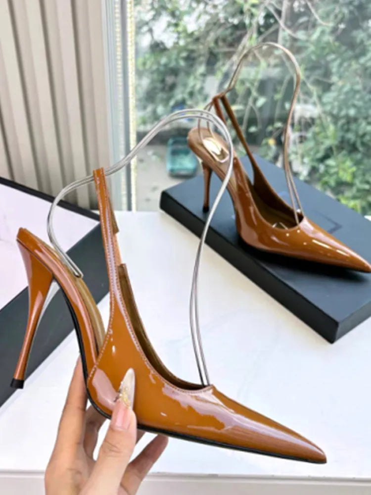 European and American Spring/Summer New Pointed Stiletto Sandals Fashionable and Sexy Party Wedding Women's High Heel Sandals