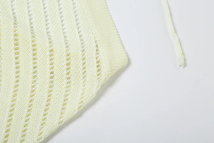 Sexy Crochet Dress Women Vacation See Through Sleeveless Backless Skinny Stretch Beach Midnight Elegant Maxi Bodycon