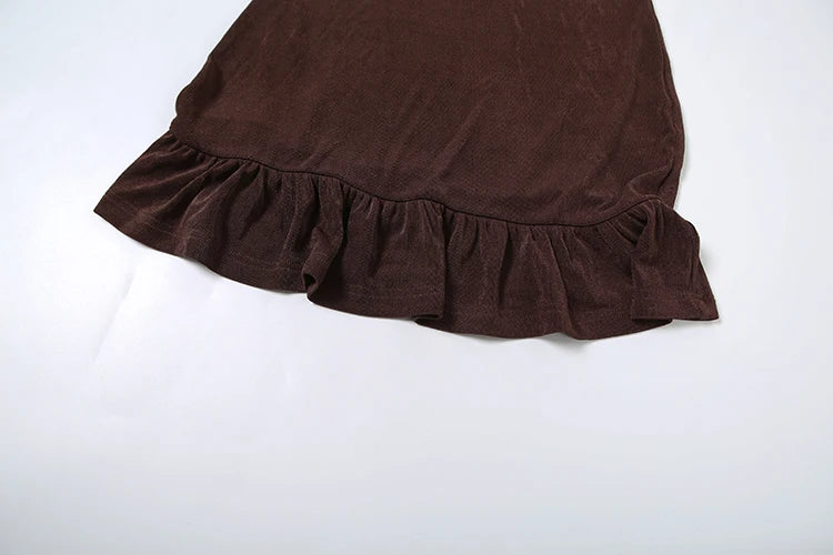 Backless Dress Women Backless o-Neck Solid Thin Folds Sleeveless Sexy Midnight Summer Trend Party Street Bodycon