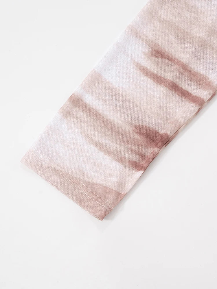 Sexy See Through Women Leggings Colorful Print High Waist Tight Midnight Party Club Y2K Stretch Skinny Long Trousers