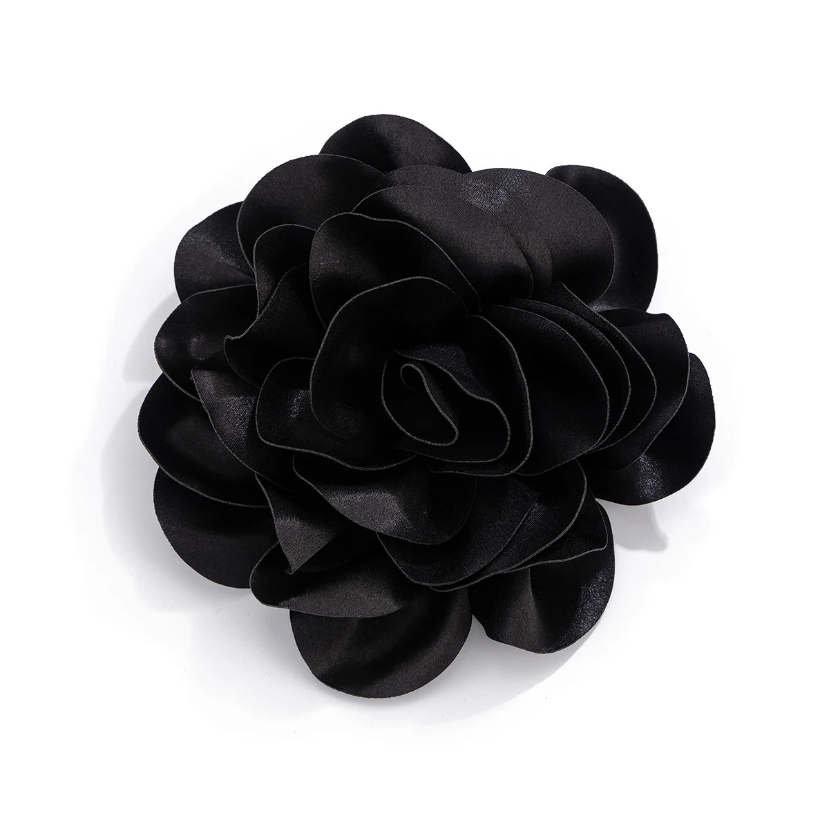 20CM Exaggerated Multilayer Satin Rose Flower Brooch for Women Wed Bridal Elegant Party Pin Jewelry Accessories Gift