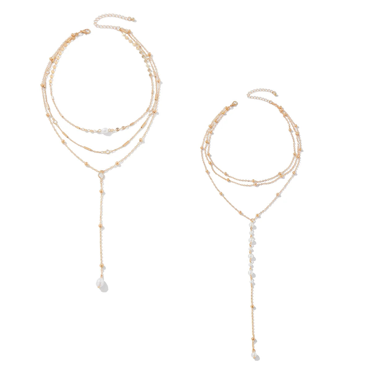 Vintage Imitation Pearl Long Tassels Pendant Necklaces For Women Bohemia Elegant Summer Party Banquet Charm Jewelry