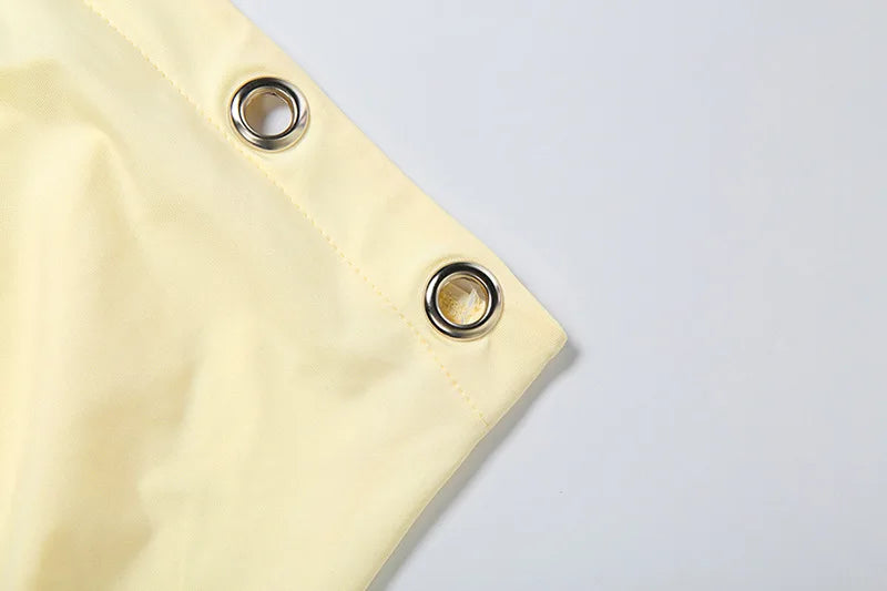 Strapless Backless Mini Dresses Sexy Beach Vacation Outfits Yellow Summer Dress for Woman 2026