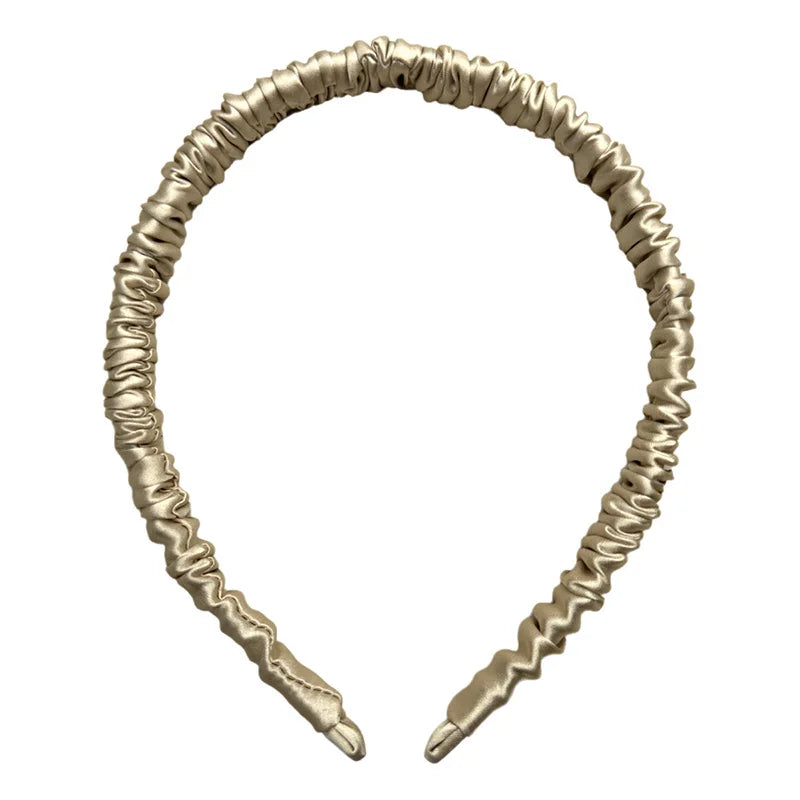 Hair Hoop Band Headbands For Women Girl 100% Pure Mulberry Silk Elastic Luxury Hair Accessories