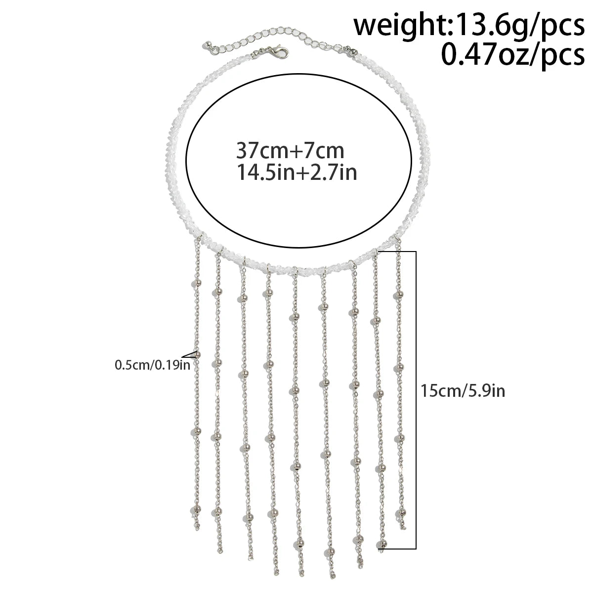 2025 New Fashion Vintage Tassels Pendant Necklace Women Trendy Creative Crystal Beads Chain Neck Accessories Jewelry