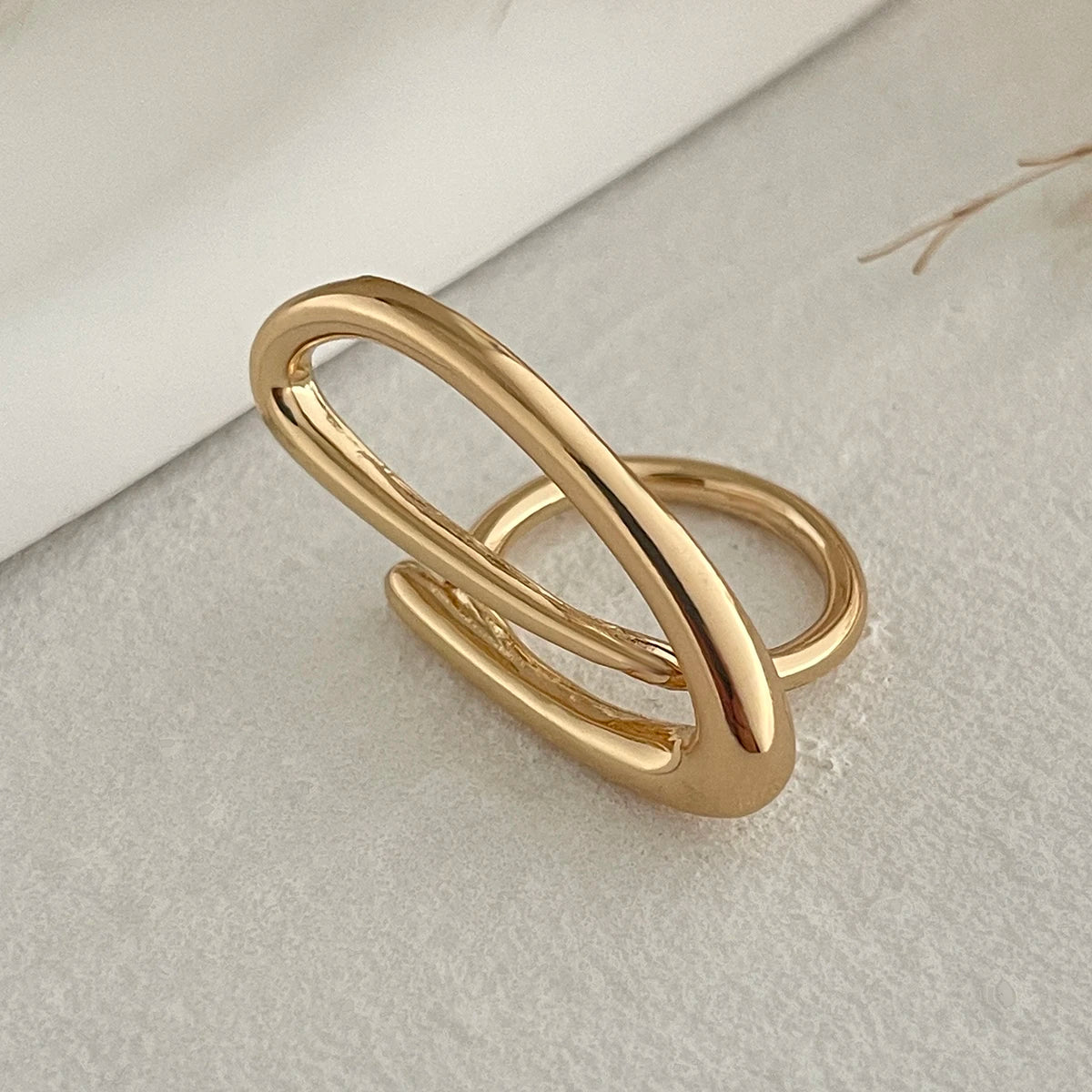 20 Styles Boho Unique Gold Color Petal Flower Rings for Women Punk Geometric Adjustable Rings Couple New Year Jewelry
