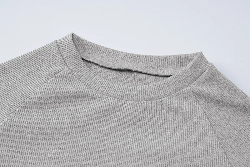 Comfy Ribbed Two Piece Set Short Sleeve Crop Top and Pants Casual Summer Outfits for Women Clothes