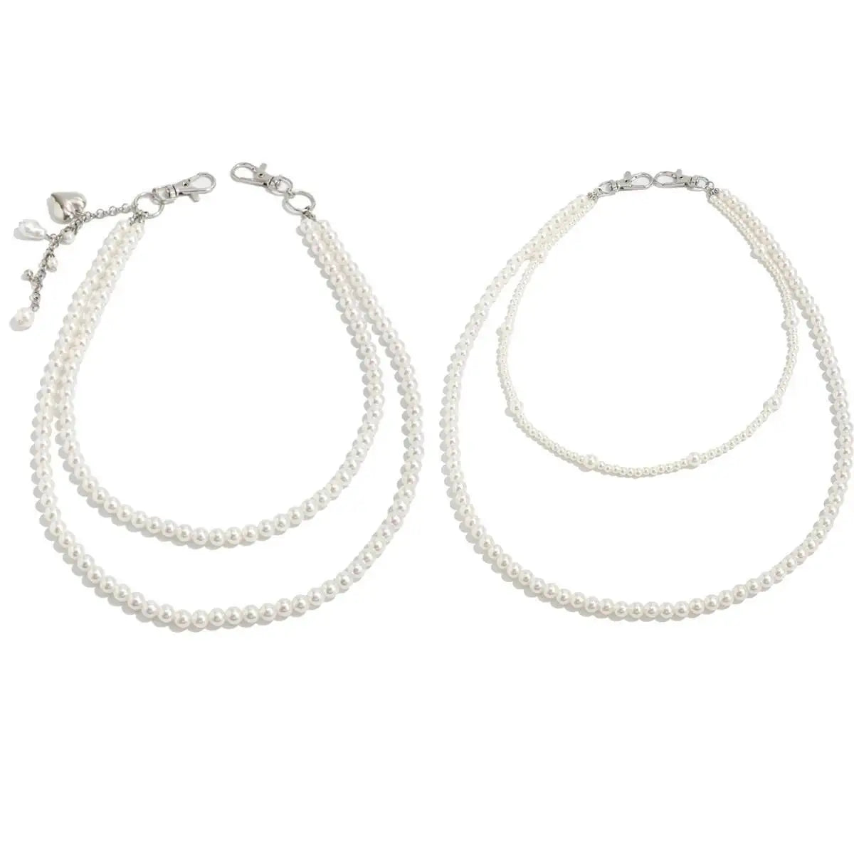 Exquisite Baroque Imitation Pearl Wallet Belt Chain Keychain Men Women Fashion HipHop Heart Pendant Jeans Chain Jewelry