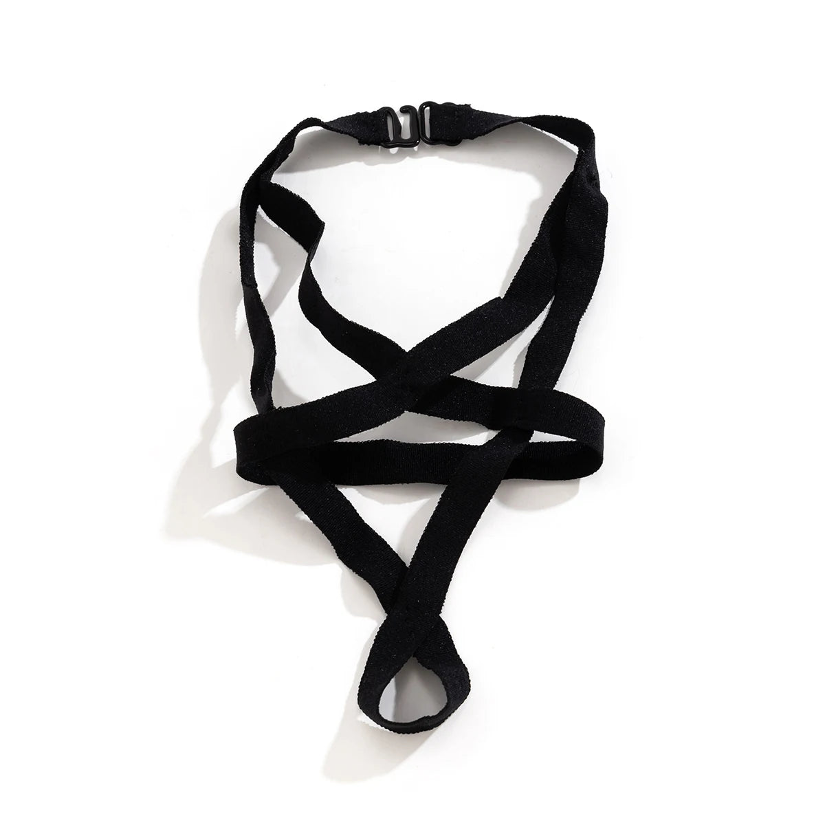 Vintage Black Elastic Bandage Anklet Bracelet for Women Summer Beach Multilayer High Heel Barefoot Ankle Sandals Foot Jewelry