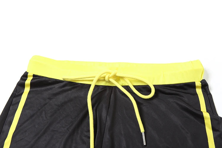 Casual 2 Piece Set Women Tracksuit Letter Print Y2K Hipster Short Sleeve Crop Tops+Wide Waist Shorts Activity Outfits