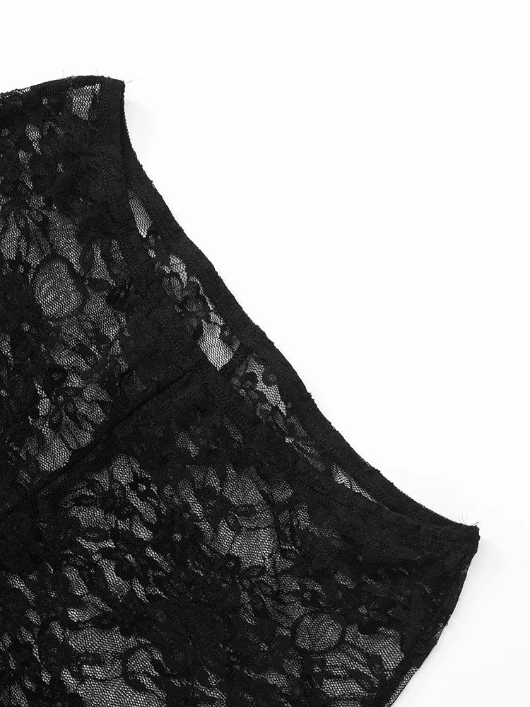 Sexy Fashion 2 Piece Set Women Strapless Mini Tube Tops+Mesh Patchwork Skinny Peach Hip Crop Pants Club Party Outfits