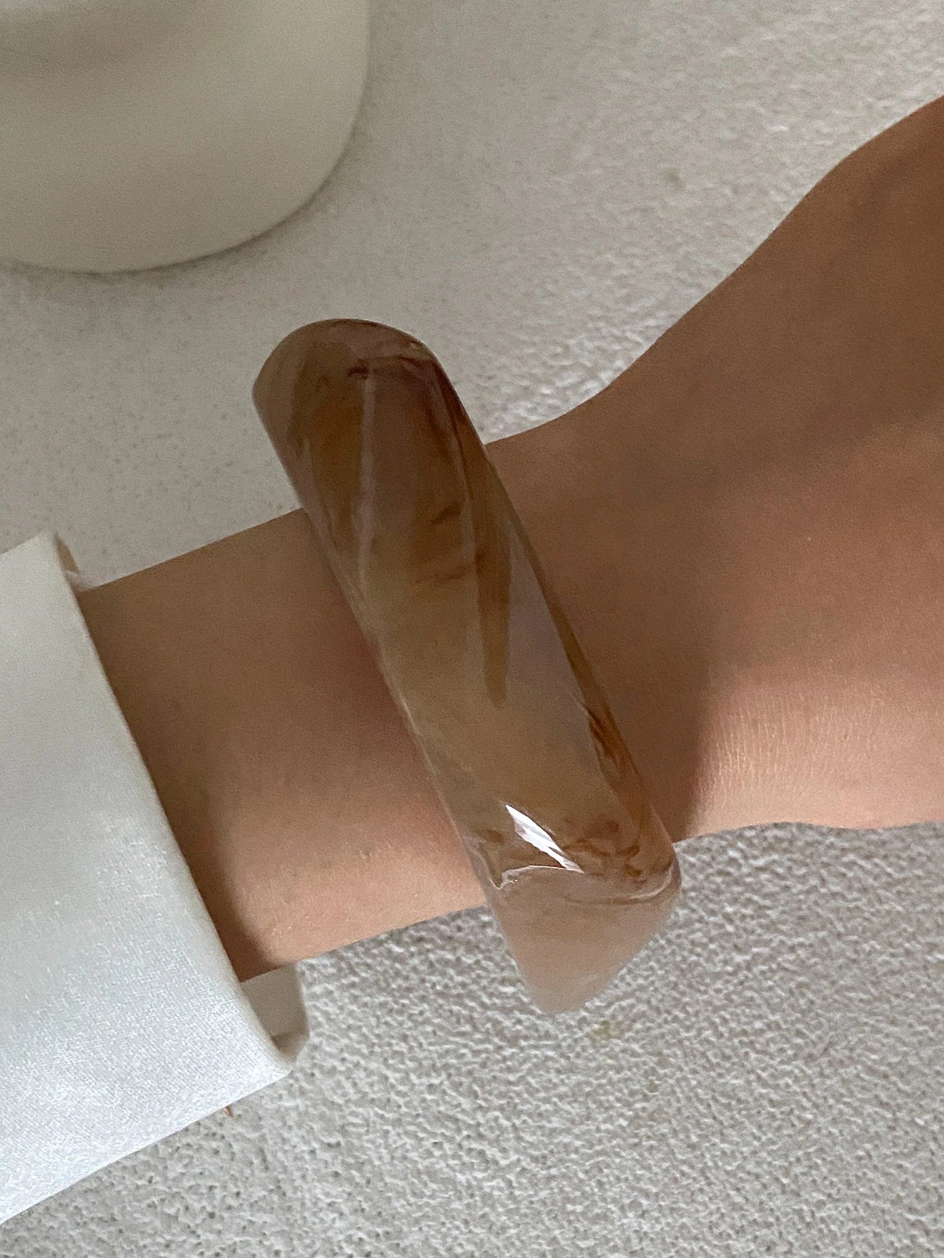 Y2K Boho Brown Thick Resin Acrylic Bangles for Women 2025 New Fashion Irregular Wide Arm Bracelets Party Jewelry Gift