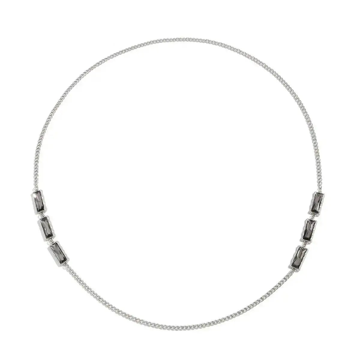 Black Square Acrylic Metal Chain Necklace for Women Trendy Exquisite Charm Sweater Choker Wedding Bride Jewelry Gift