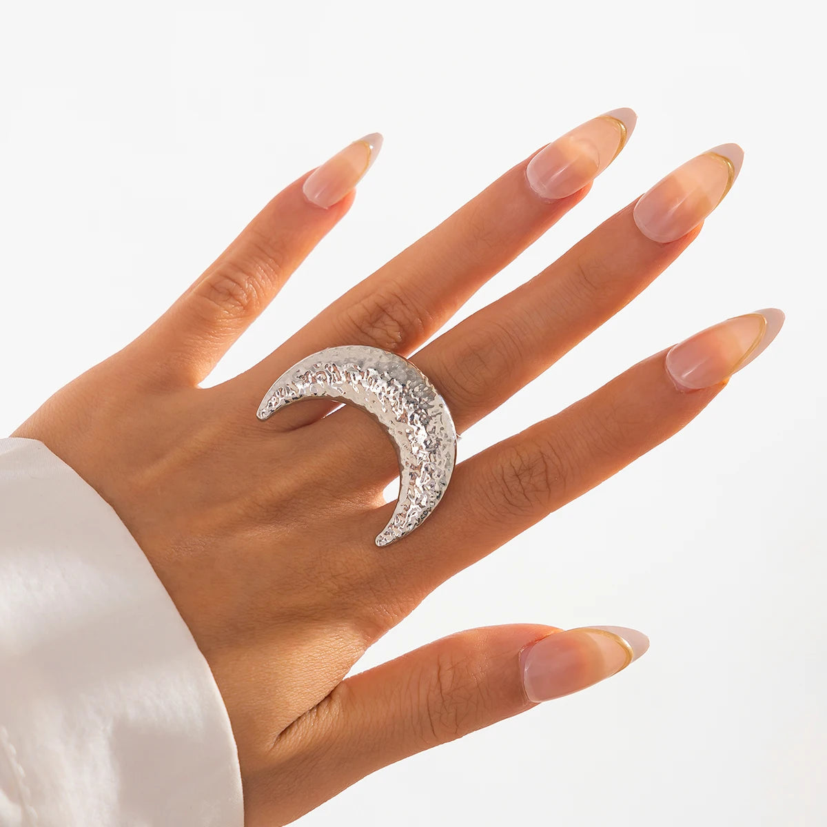 27 Styles Unique Exaggerated Big Flower Starfish Moon Rings Women Punk Geometric Adjustable Finger Ring Grunge Jewelry