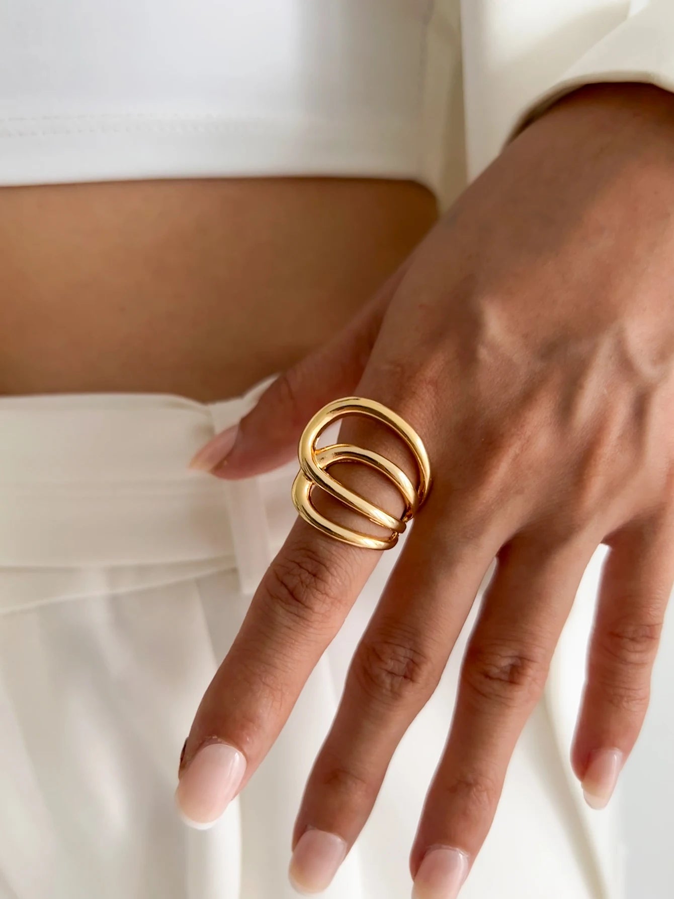 27 Styles Unique Exaggerated Big Flower Starfish Moon Rings Women Punk Geometric Adjustable Finger Ring Grunge Jewelry