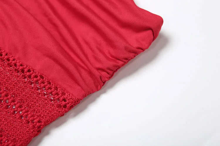 Hollow Dress Women Fold Straples Patchwork Low-Neck Sleeveless Backless Sexy Midnight Summer Trend Party Mini Bodycon