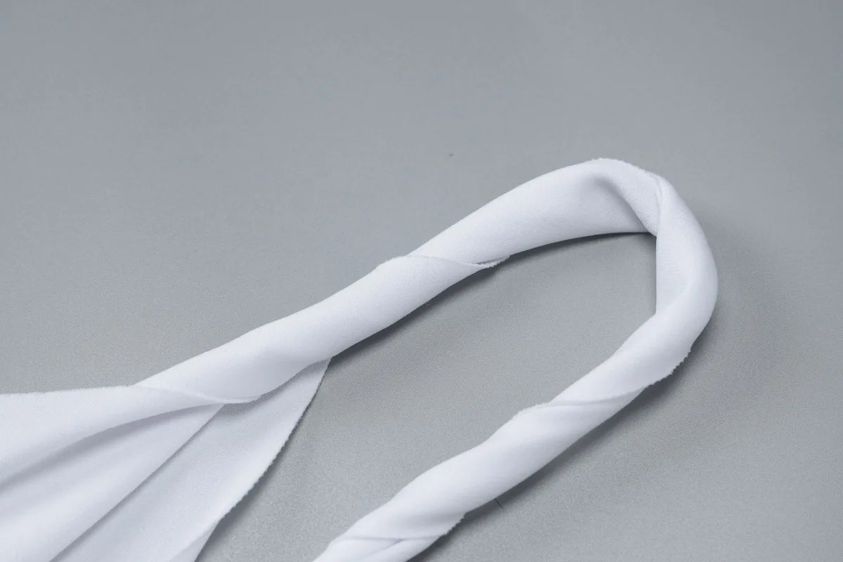 Asymmetrical Twisted One Shoulder Short Dresses Elegant Summer Dress Black White Sexy Club Wear for Women 2024