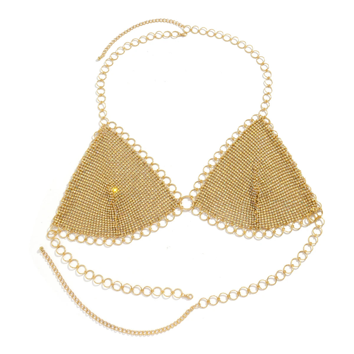 Sexy Luxury Full Rhinestone Lingerie Chest Bra Chain Women Summer Bikini Festival Accessories Nightclub Body Jewelry