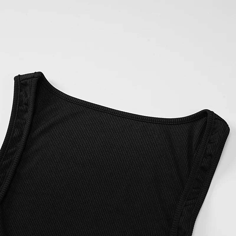 Sleeveless Bodycon Long Dresses Sexy Vacation Outfits for Females Two Pieces Dress Suits Black Purple