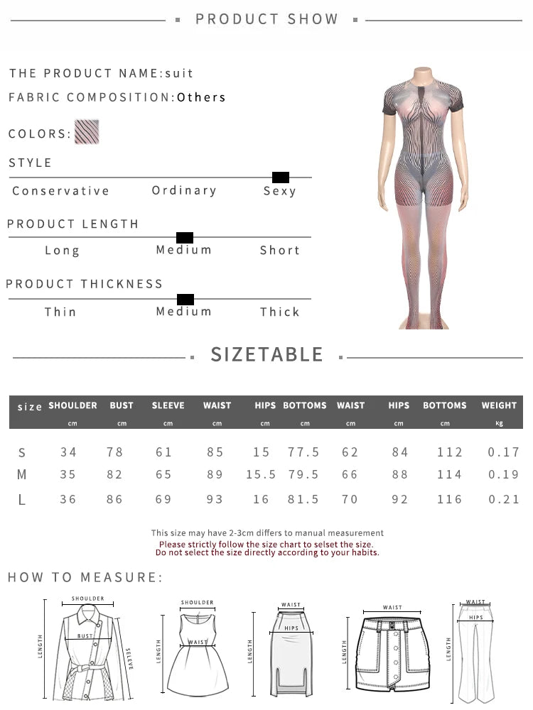 Striped Patchwork 2 Piece Set Women o-Neck Short Sleeve Skinny Playsuits+Mesh Long Pants Club Wild Style Trend Suits