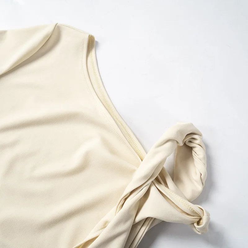 Asymmetrical Twist One Shoulder Mini Dress Kylie Jenner Outfits Womens Summer Dresses Fashion Clothing