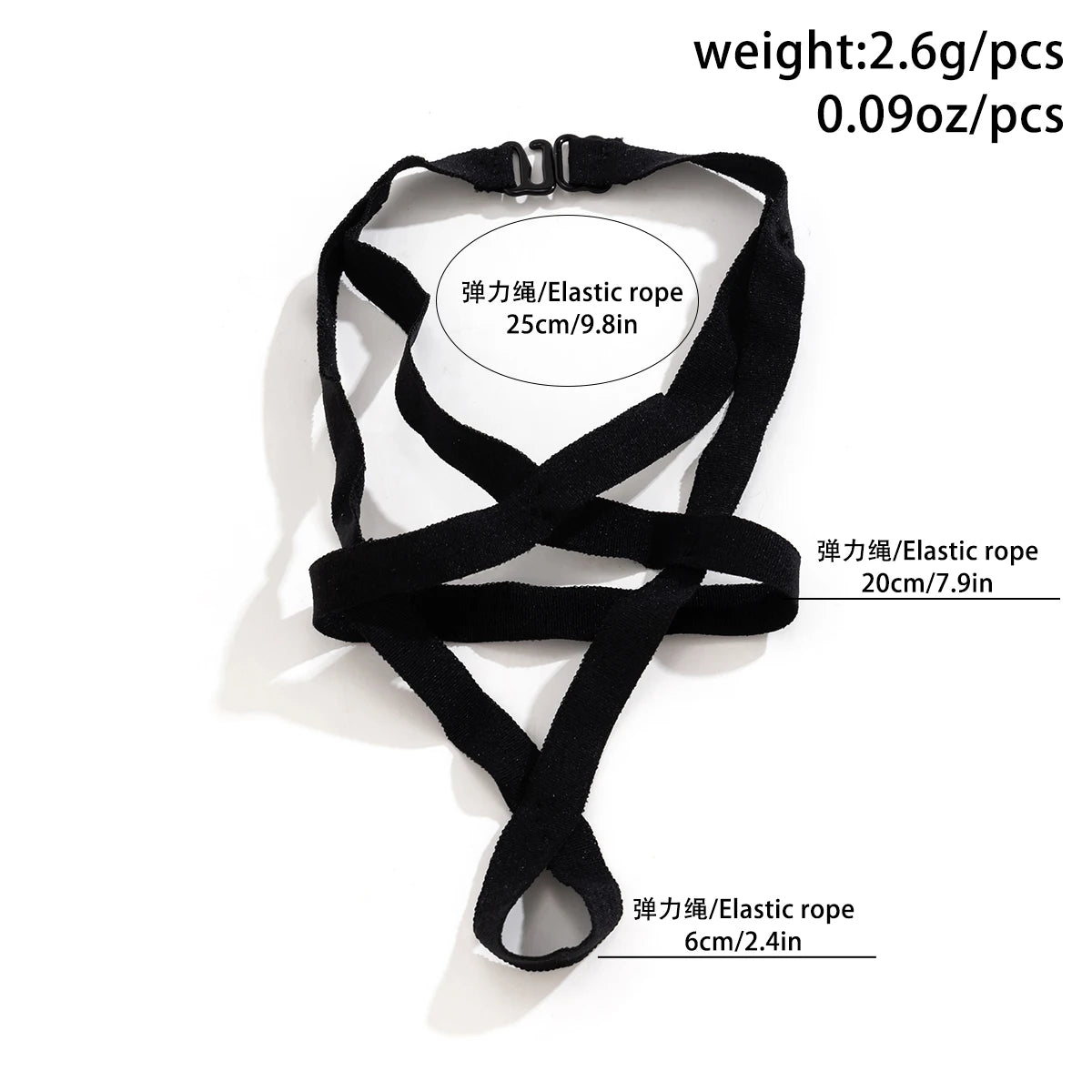 Vintage Black Elastic Bandage Anklet Bracelet for Women Summer Beach Multilayer High Heel Barefoot Ankle Sandals Foot Jewelry