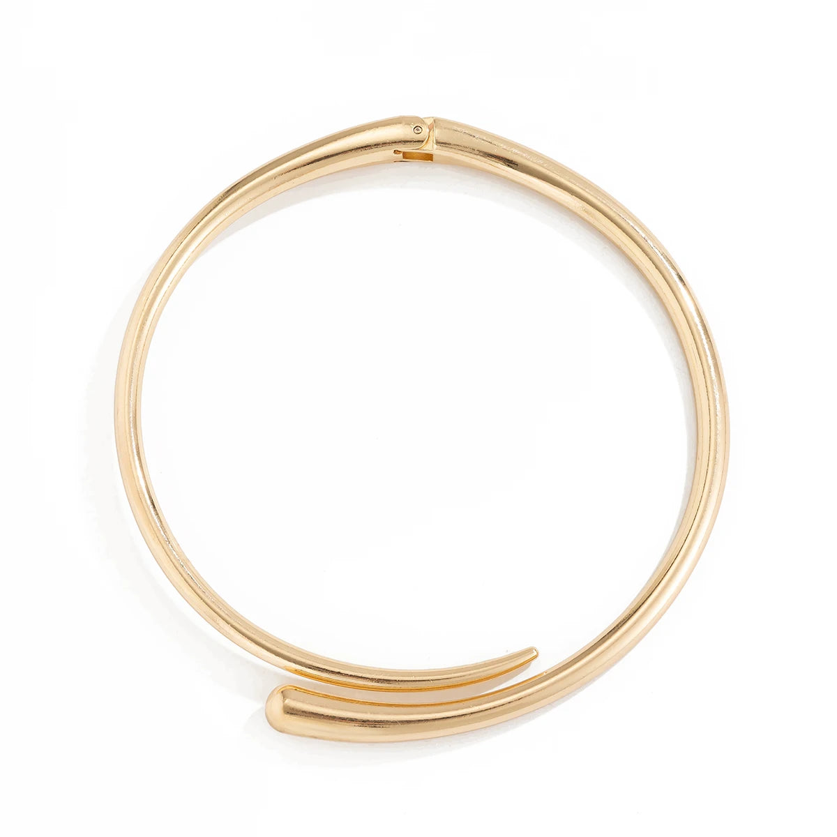 Punk Water Drop Torques Choker Necklace Open Cuff Bangle for Women Wed Bridal Adjustable Rings Party Grunge Jewelry Set