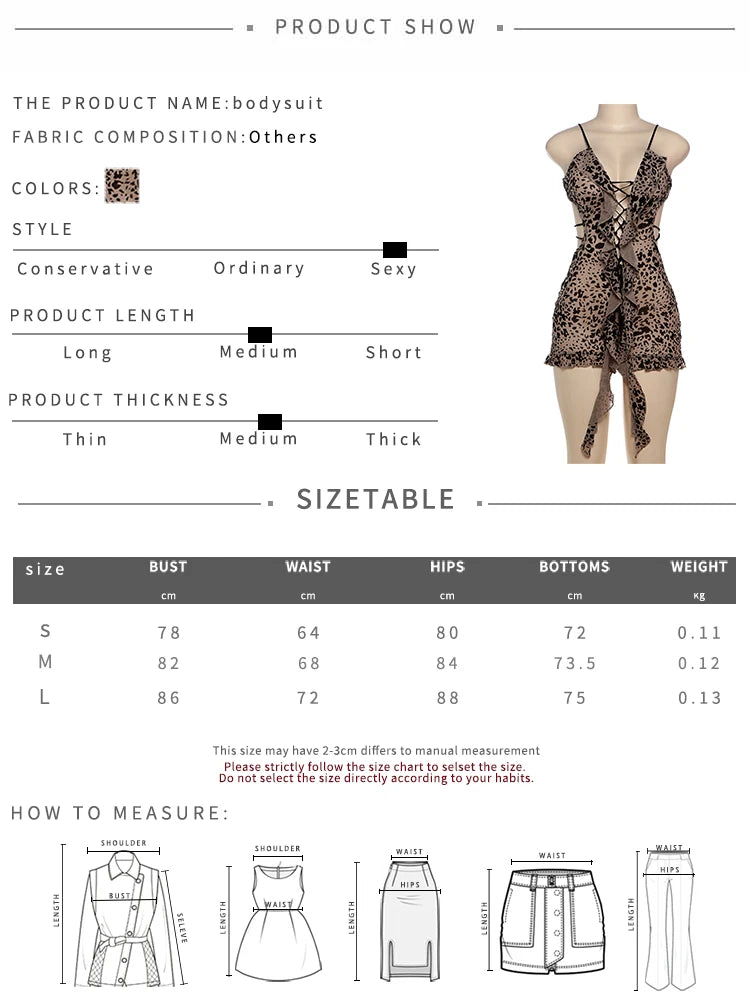Leopard Print Romper Women Flocking V-Neck Tassel Sexy Summer Backless Coquette Thin Midnight Party Workout Playsuits