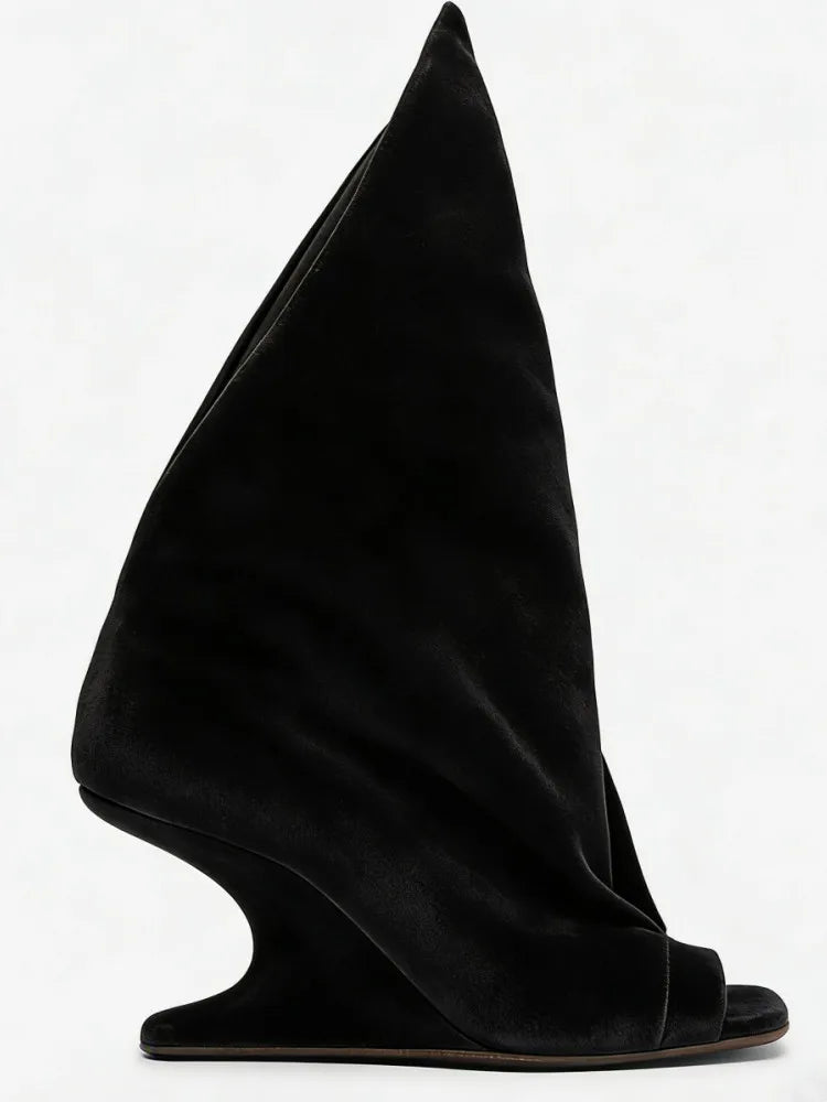 New Thick High Heel Open Toed Short Boots Fashion Alien Heel Fish Mouth Cool Boots Spring/Summer Women's Short Boots