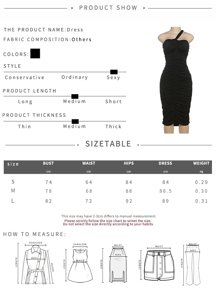 Ruched Maxi Dress Women Sexy Thigh Sleeveless Backless Fit One Shoulder Midnight Birthday Party Banquet Chic Vestidos