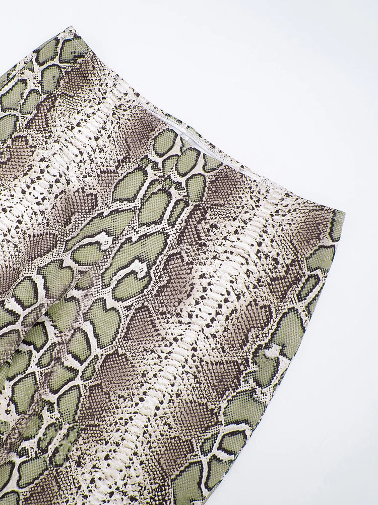 Serpentine 2 Piece Set Women Tracksuit Sexy Halter Backless Tank Tops+Skinny Shorts Matching Street Coquette Clubwear