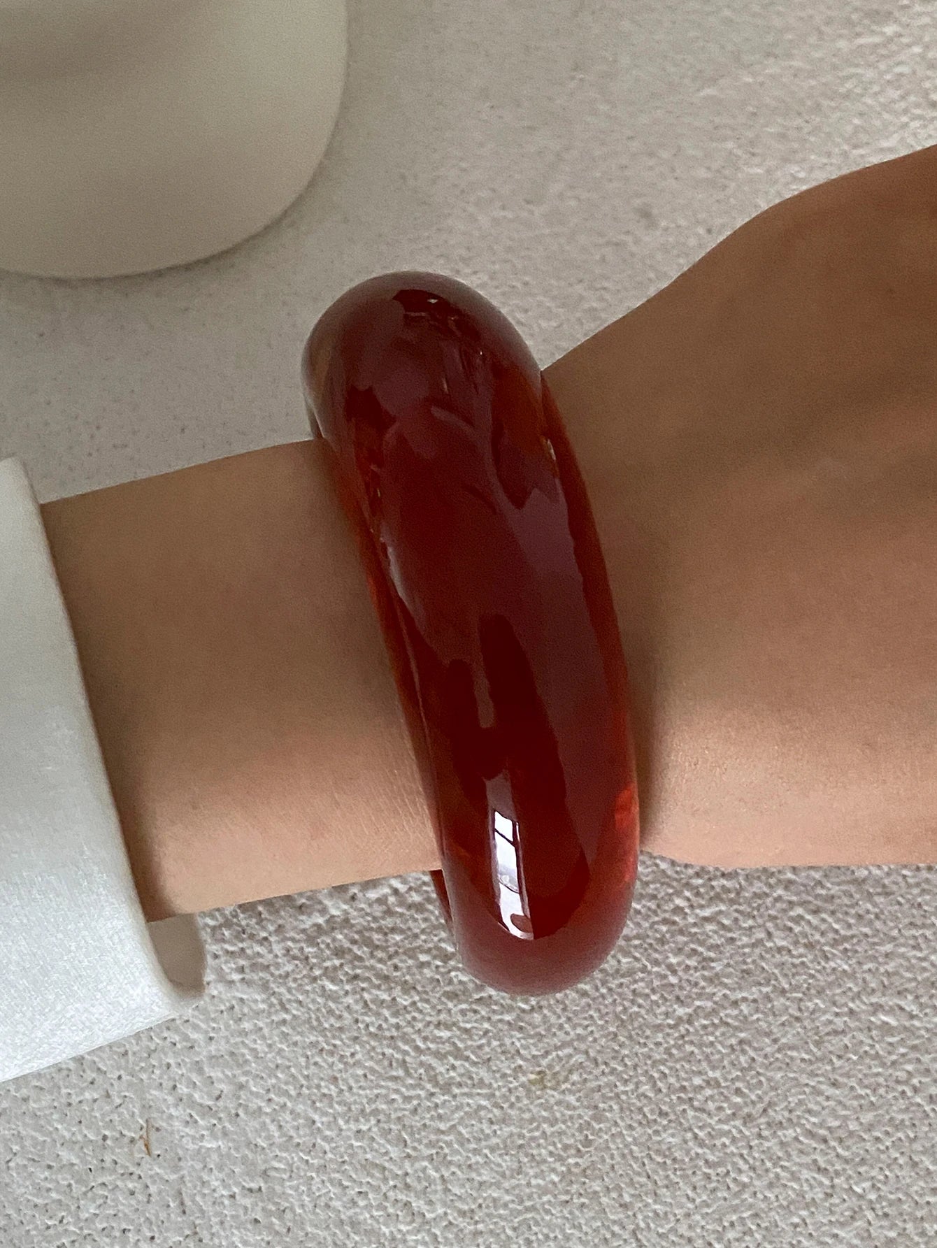 Y2K Boho Brown Thick Resin Acrylic Bangles for Women 2025 New Fashion Irregular Wide Arm Bracelets Party Jewelry Gift