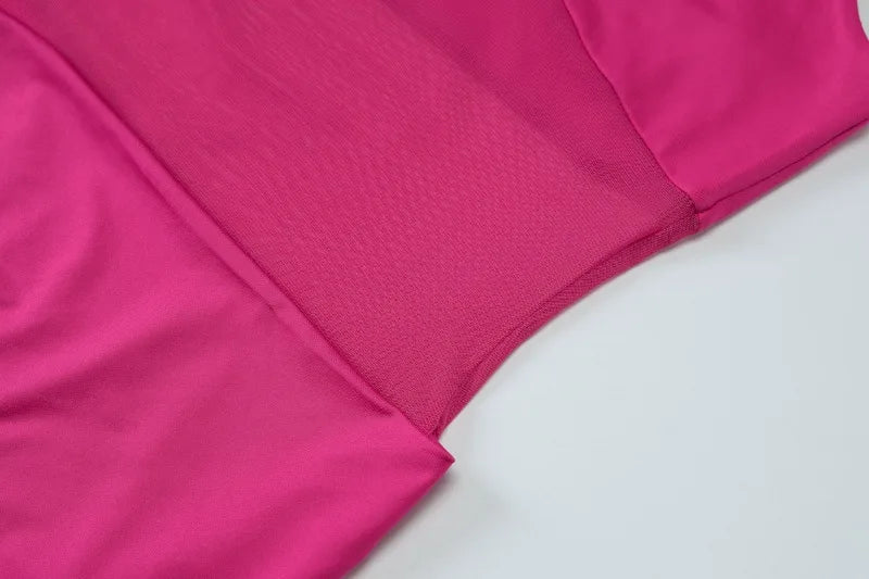 See Through Mesh Patchwork Backless Halter Long Dresses Woman Clothes Sexy Elegant Summer Party Dress