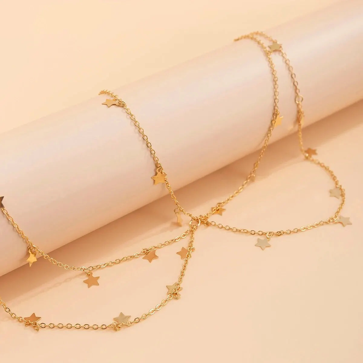 Sexy Bikinis Cross Chest Waist Body Chain for Women Bohemian Multilayer Star Tassel Body Jewelry Summer Beach Party Accessories