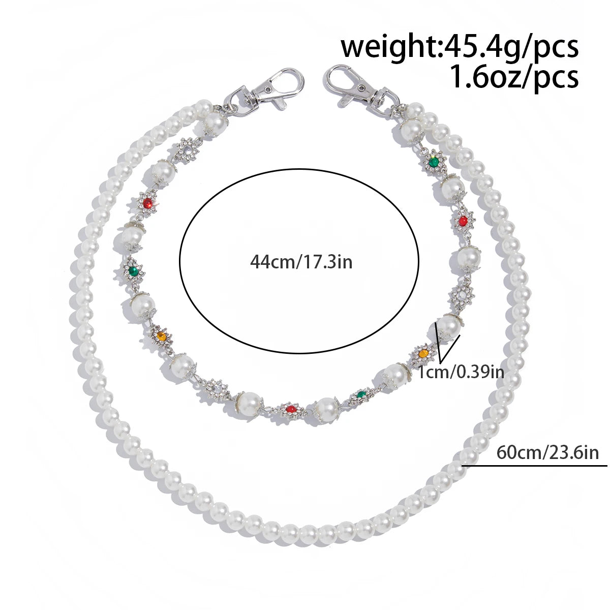 Harajuku Hip Hop Rhinestone Keychains for Men Punk Wallet Belt Chain Trousers Hipster Pant Jeans Chain Street Jewelry