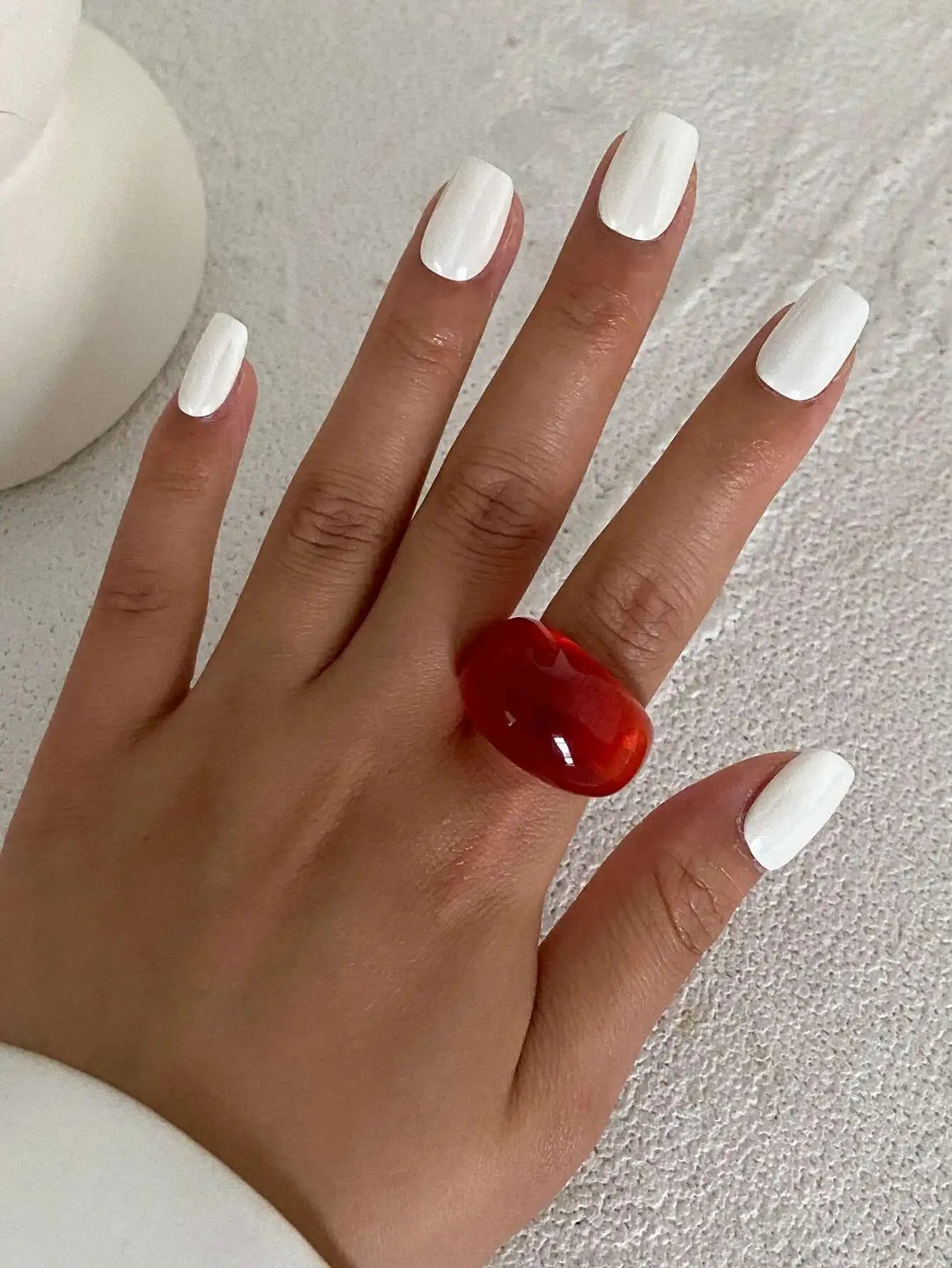 Y2K Kpop Colorful Resin Plastic Finger Rings for Women Trend New Fashion Boho Irregular Rings Aesthetic Jewelry Gift