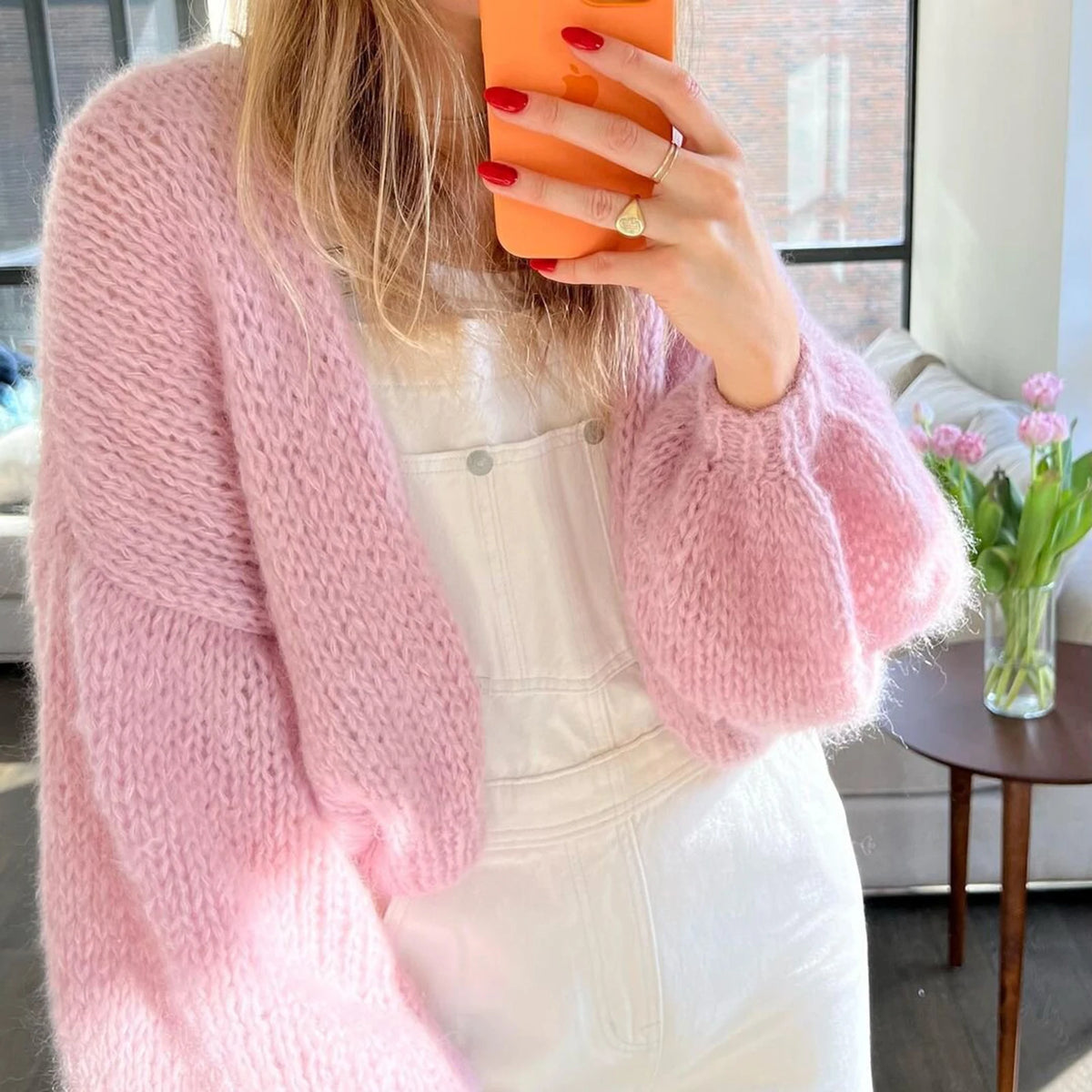 Casual Knitted Cardigan Women Solid Color Sweater Long Sleeve Loose Outcoat Autumn Winter Tops Lady Streetwear
