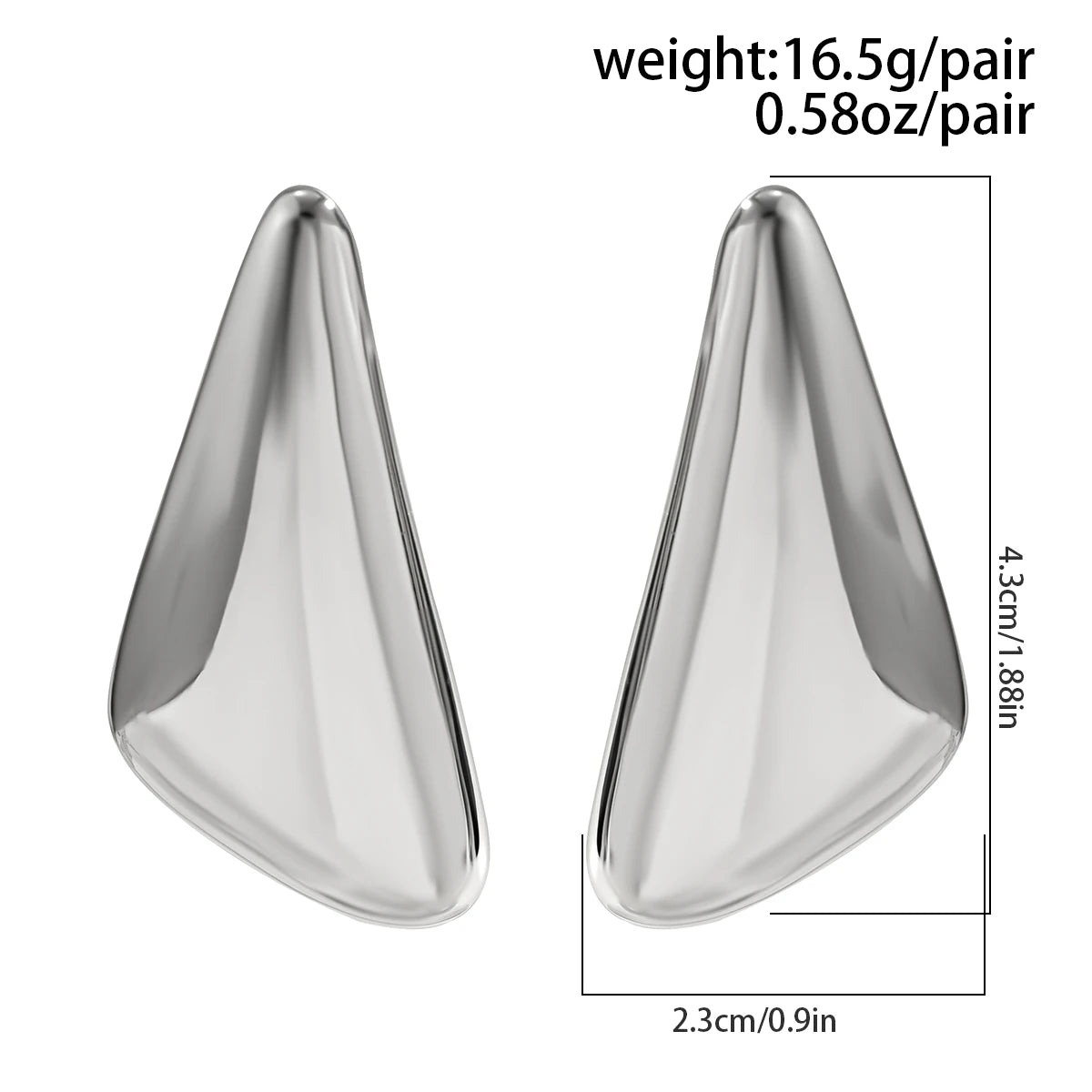 Vintage Punk Smooth Metal Stud Earrings Women Trend Goth Geometric Piercing Earrings Ear Jewelry Accessories Gift