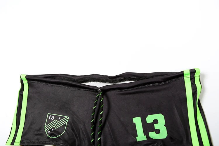 Letter Print 2 Piece Set Women Summer Y2K Beach Style Halter Bandage Bra Tops+Star Shorts Matching Vacation Swimsuit