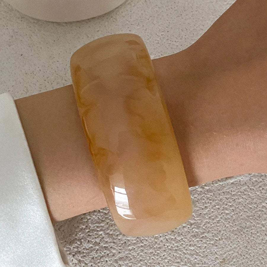 2025 Y2k Irregular Mixed Color Resin Bangles Bracelets for Women Punk Geometric Bracelet Fashion Accessories Jewelry