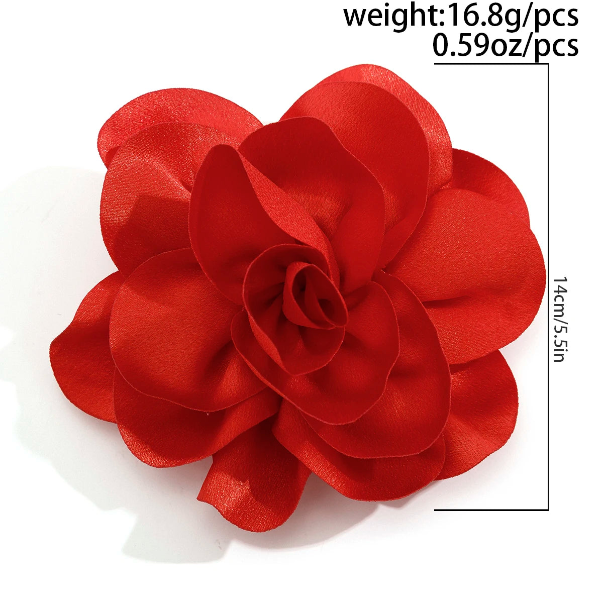 17CM Exaggerate Handmade Large Satin Flower Brooch for Women Wed Bridal Elegant Broochs Party Jewelry Accessories Gift
