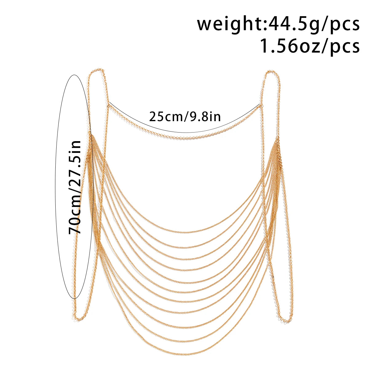 Multilayer Tassel Lingerie Back Chain for Women Summer Bikini Sexy Bra Chest Body Jewelry Nightclub Accessories Party