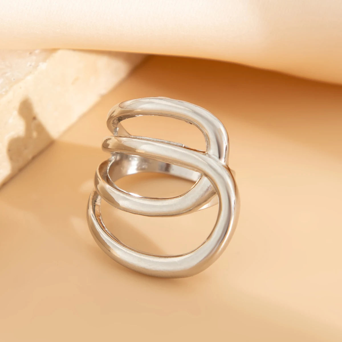 20 Styles Boho Unique Gold Color Petal Flower Rings for Women Punk Geometric Adjustable Rings Couple New Year Jewelry